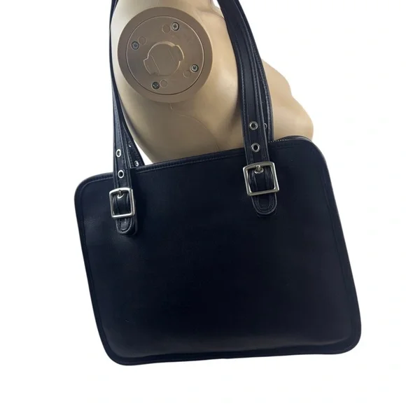 Coach Vintage Legacy Compartment Tote 9163 (Purse Shoulder Bag) Black Leather - Picture 4 of 9